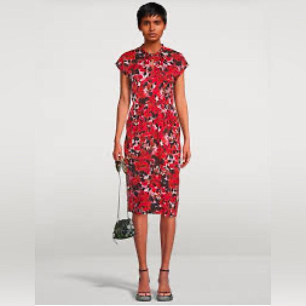 Chic byMarc Jacob Gorgeous Red Multi Floral Shift Dress-NWOT-Sz L 🌺#gardencore
